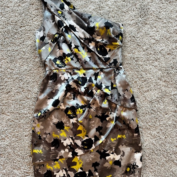 Max & Cleo One Shoulder Cocktail Dress floral abstract print size 8 - Picture 2 of 10